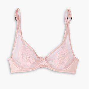 FLEUR DU MAL+ Marilyn Monroe Satin Trimmed Tulle Underwire Bra - Women’s 36B New